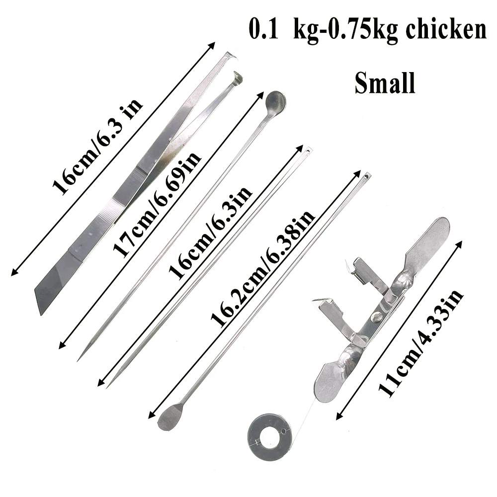 Poultry Chicken Chick Rooster Cock Caponize Capon Castration Operation Kit Stainless Steel Farming Equipment Supplies