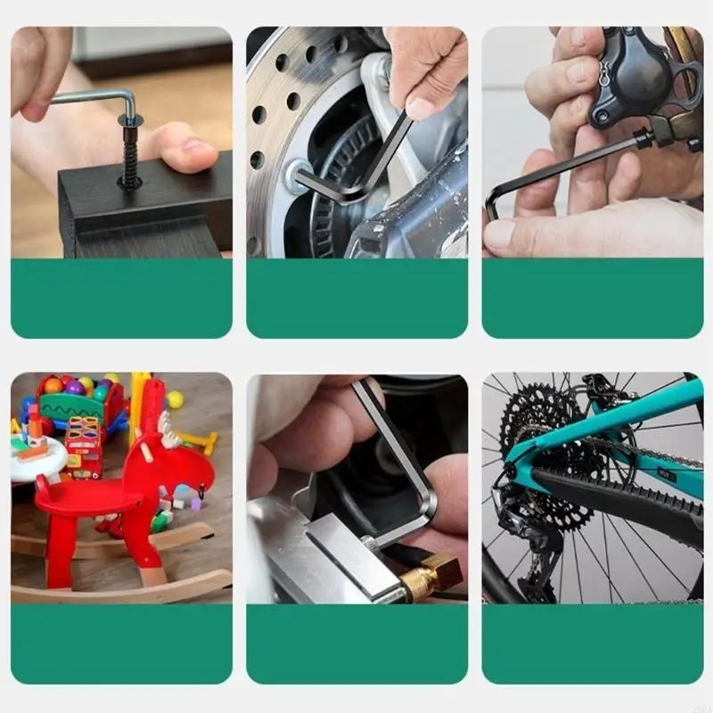 X9FA Portable Rust Eesistant Design Smooth Attractive Finish Hexagon Spanner Screwdriver Tools Wrench For Bicycles Repair