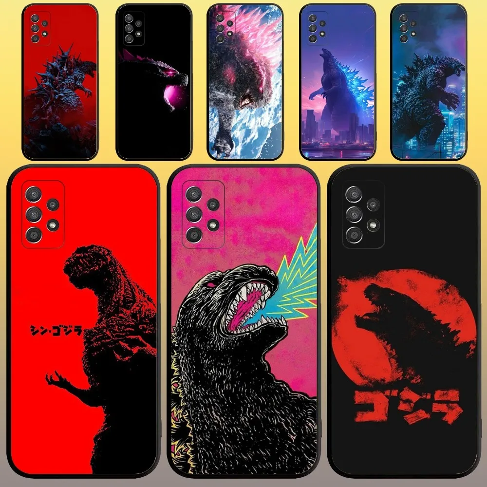 Monster G-GodzillaES Phone Case for SamsungA 91,80,73,72,71,70,53,52,51,42,41,40,32,31,30,22,21,20,13 S 4G 5G Soft Black Case