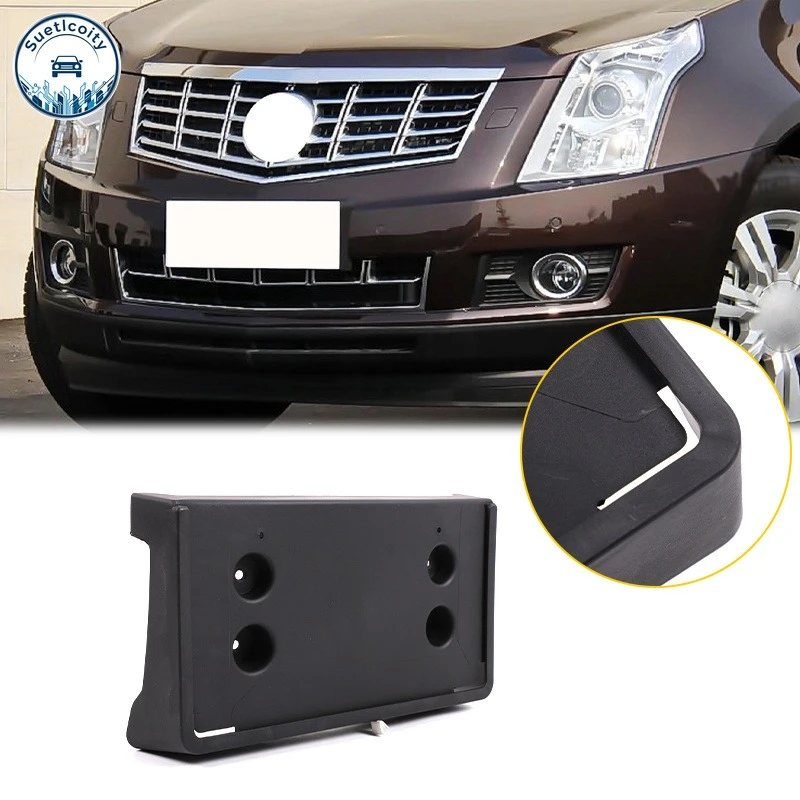 Car Front License Plate Bracket Holder For Cadillac SRX 2010-2016 ABS Black Exterior Accessories OE:25776408 GM1068130