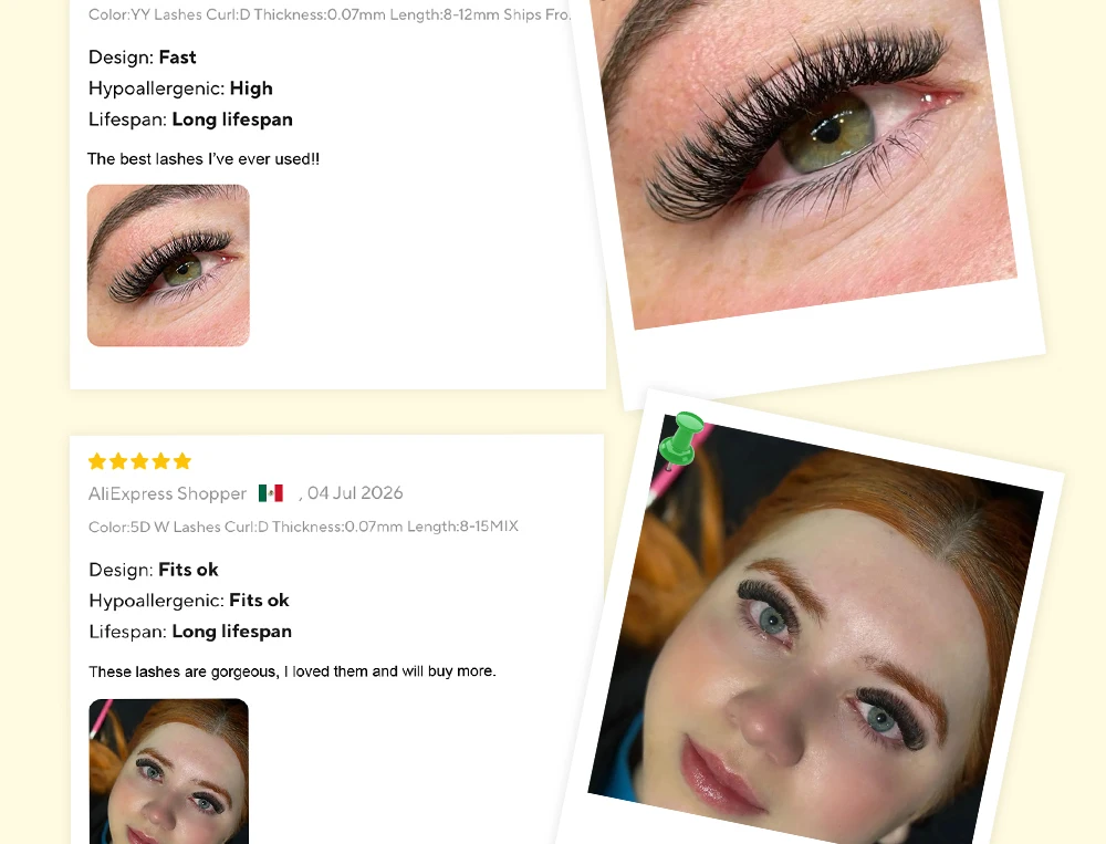 5 Stück/Box LUKATME Vorgefertigte Fächer YY W-Form Curl D/M 7-15mm Mix-Stil YY 4D 5D 6D 7D Großhandel Falsche Wimpern Zubehör Braune Wimpern – Detail 14