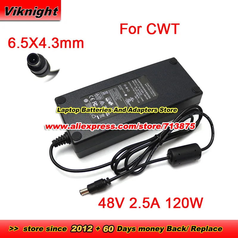 

Genuine 2ABU120R for CWT Ac Adapter 48V 2.5A 120W Power Supply With 6.5x4.3mm Tip