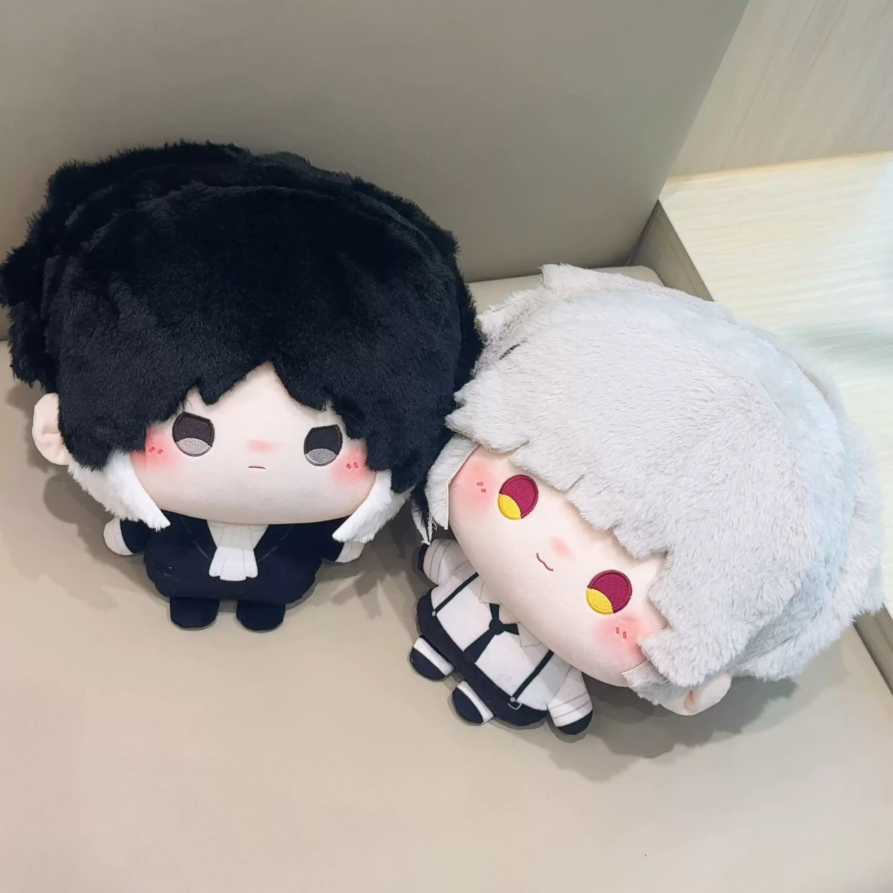 

Милая хлопковая кукла-мантоу с большой головой по мотивам Bungo Stray Dogs - Накадзима Ацуши, Рюноскэ Акутагава. Коллекционный подарок на день рождения.