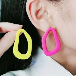 New Geometric Hollow Out Irregular Stud Earring Earring Bohemian Fashion Personality Simple Korean Acrylic Earrings Gift