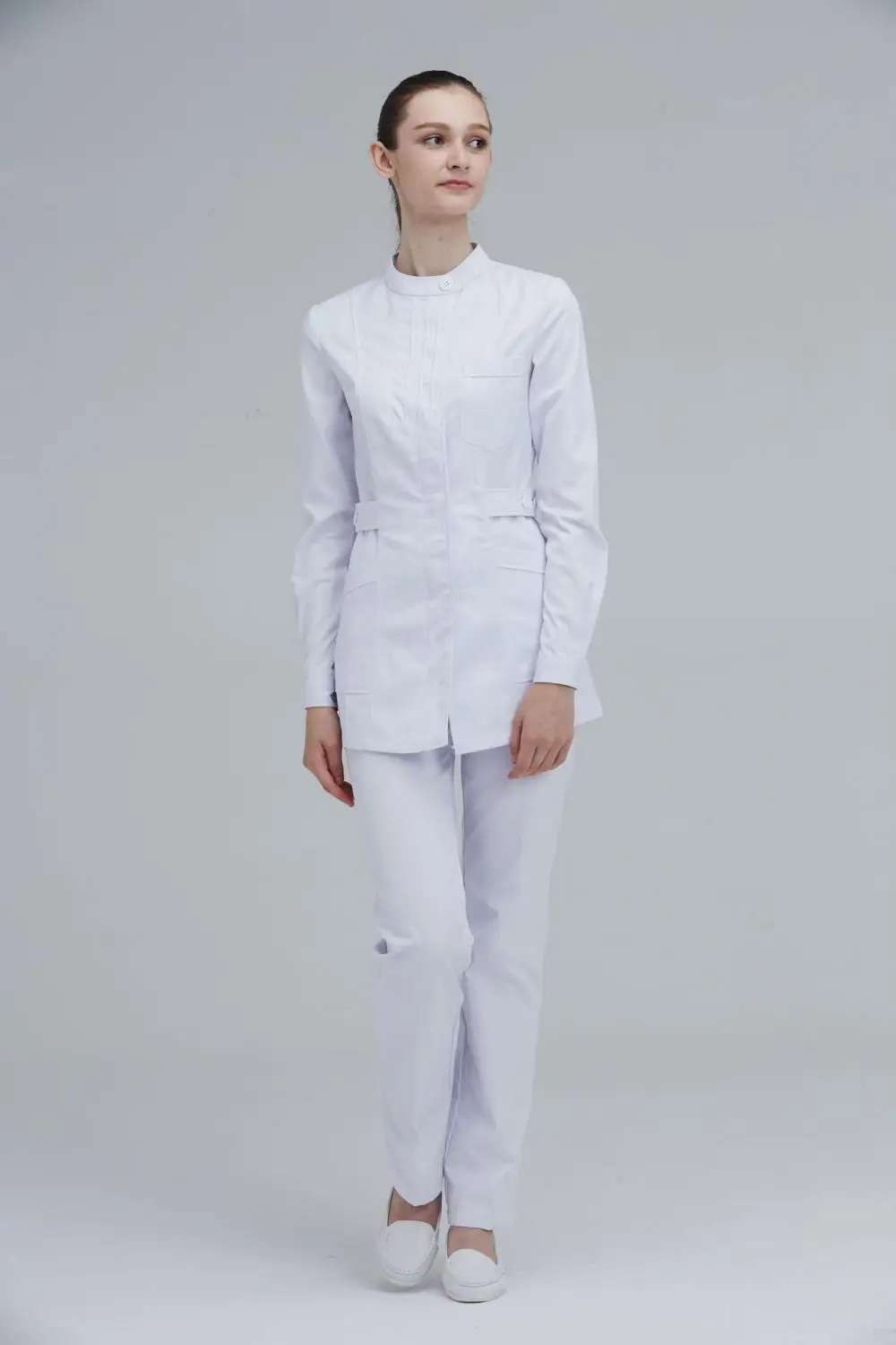 Traje Exfoliante para mujer, uniforme de trabajo para médico y enfermera de Hospital, accesorios médicos quirúrgicos de manga larga, camisa y pantalones