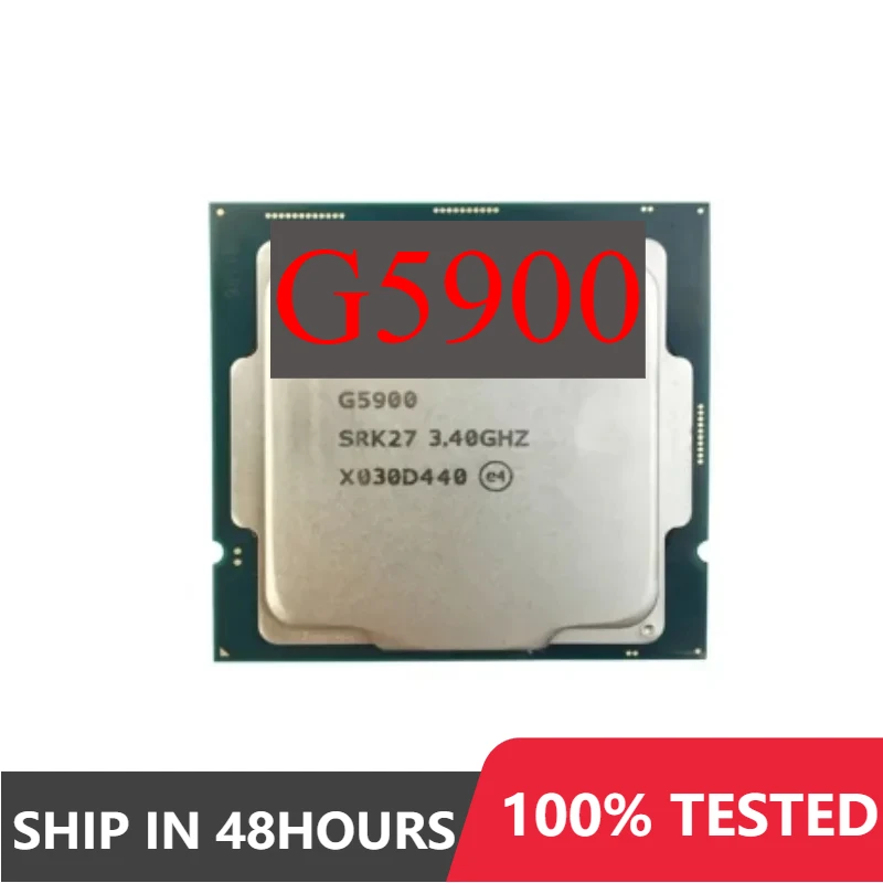 1pcs/5pcs Intel Celeron G5900 3.4GHz Dual-threaded CPU processor 2M 58W LGA 1200 Original genuine quality Used Test perfect