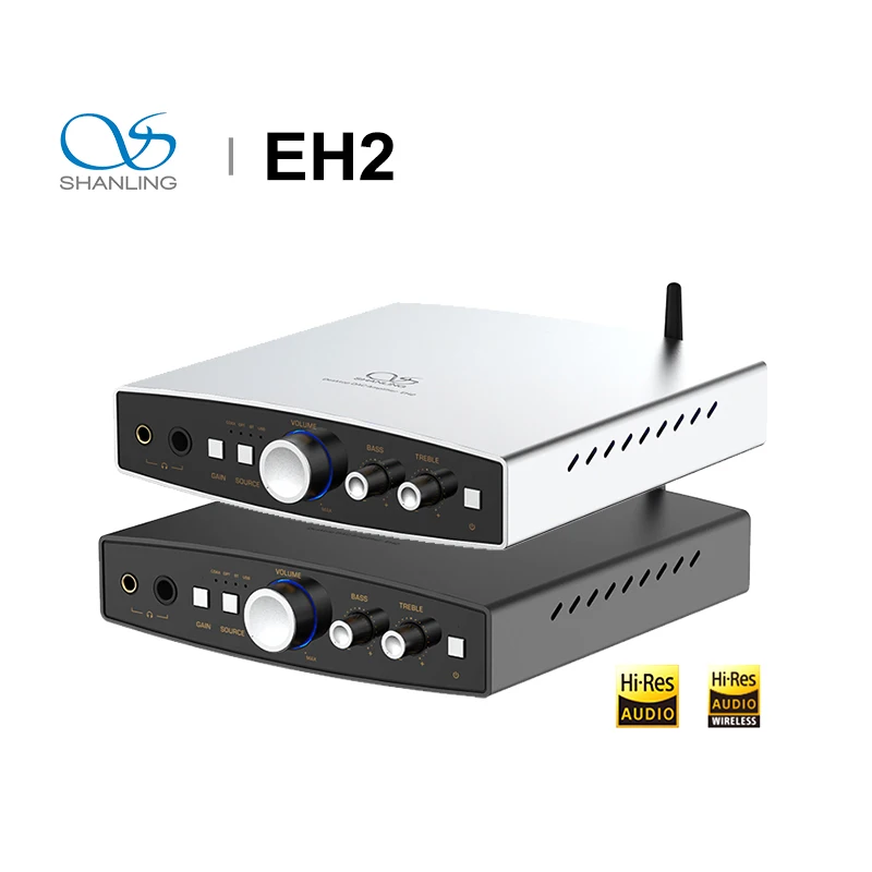 SHANLING EH2 Desktop Decoder Headphone Amplifier 24-bit Architecture R2R DAC AMP Bluetooth 5.2 LDAC Hi-Res Audio PCM768 DSD512