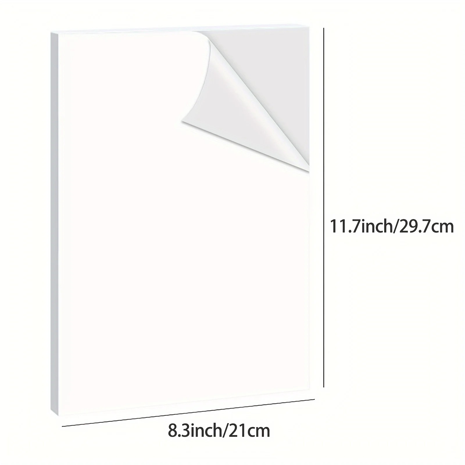 40 Sheets A4(8.3 x 11.7) Size Printable Vinyl Sticker Paper for Inkjet Printer and Laser White Glossy Sticker Paper Waterproof