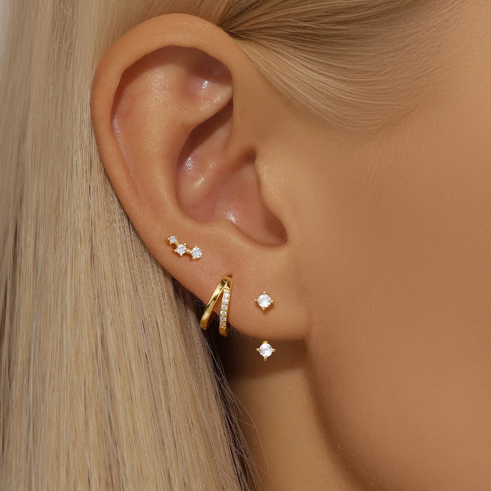 CANNER 925 Sterling Silber 3-teiliges Set für Damen, Blumen-Ohrringe mit langer Kette und Quasten, vielseitig und exquisit – Detail 6