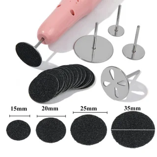 1PC Stainless Steel Nail Sanding Paper Disc for Removing Calluse 3/32" Round Metal Disk Nail Drill Bits Accessories