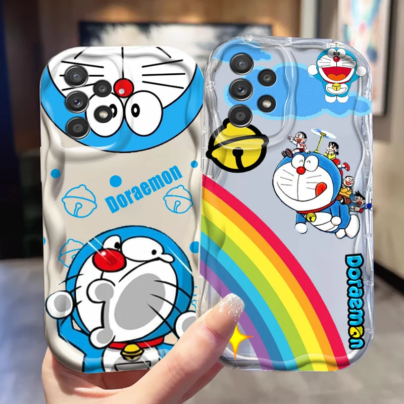 D-Doraemons Cute Cartoon Art For Samsung A55 A54 A53 A52 A35 A34 A33 A32 A25 A24 A23 A22 A21S A15 A13 A14 5G Wave Oil Funda