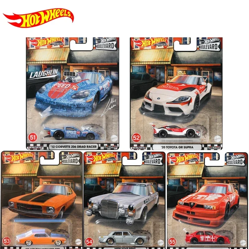 Hot Wheels-Metal Diecast Veículos para Menino, Premium Boulevard Carro, Corvette, Toyota, Holden, Monaro, GTS Coleção Brinquedos, Original, 1:64