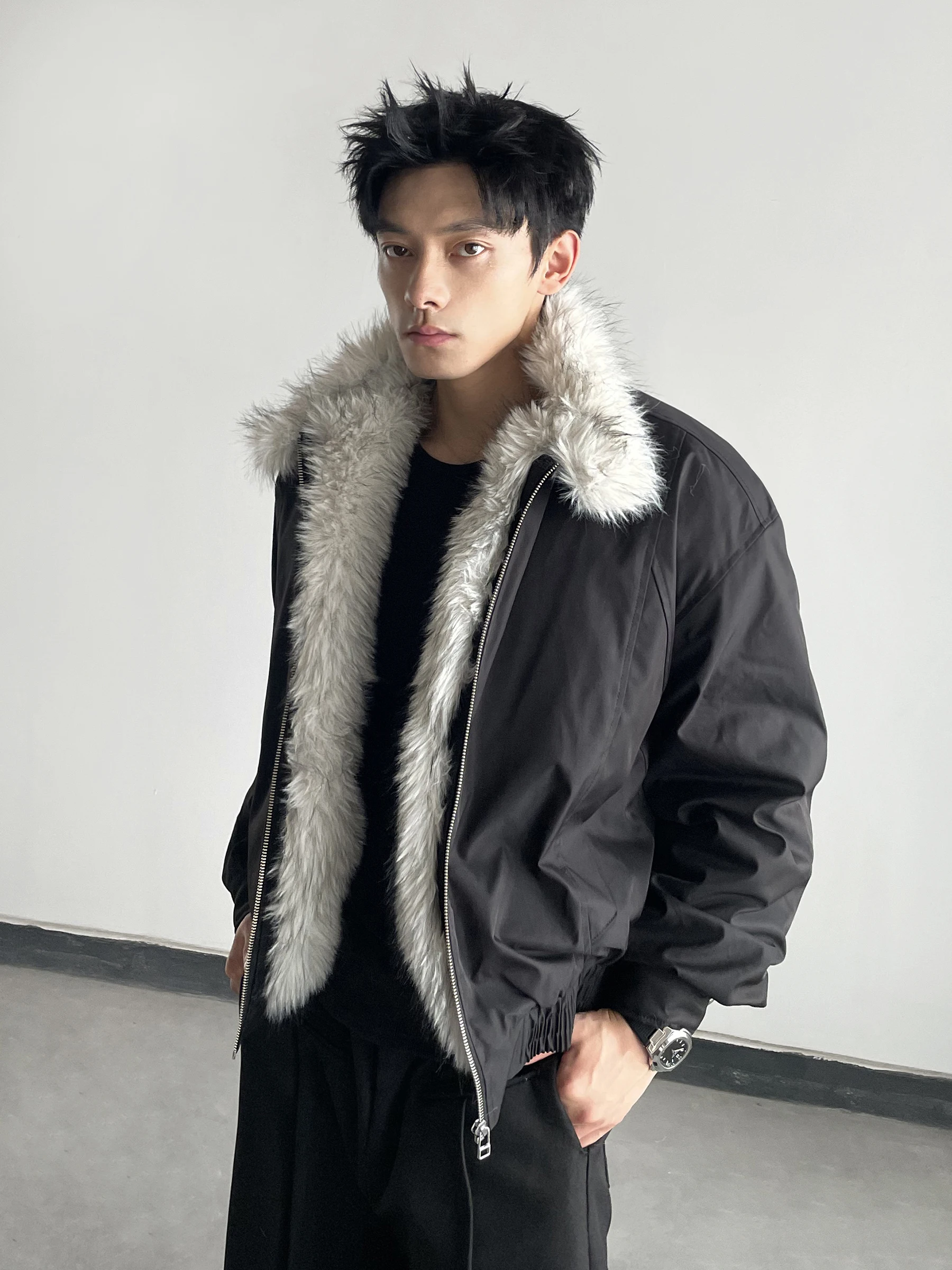 سترات باركاس ناعمة وسميكة وفضفاضة جديدة للرجال والنساء لشتاء 2025 معاطف باركاس بأكمام طويلة وطية صدر السترة قطع علوية أنيقة وسيم #4