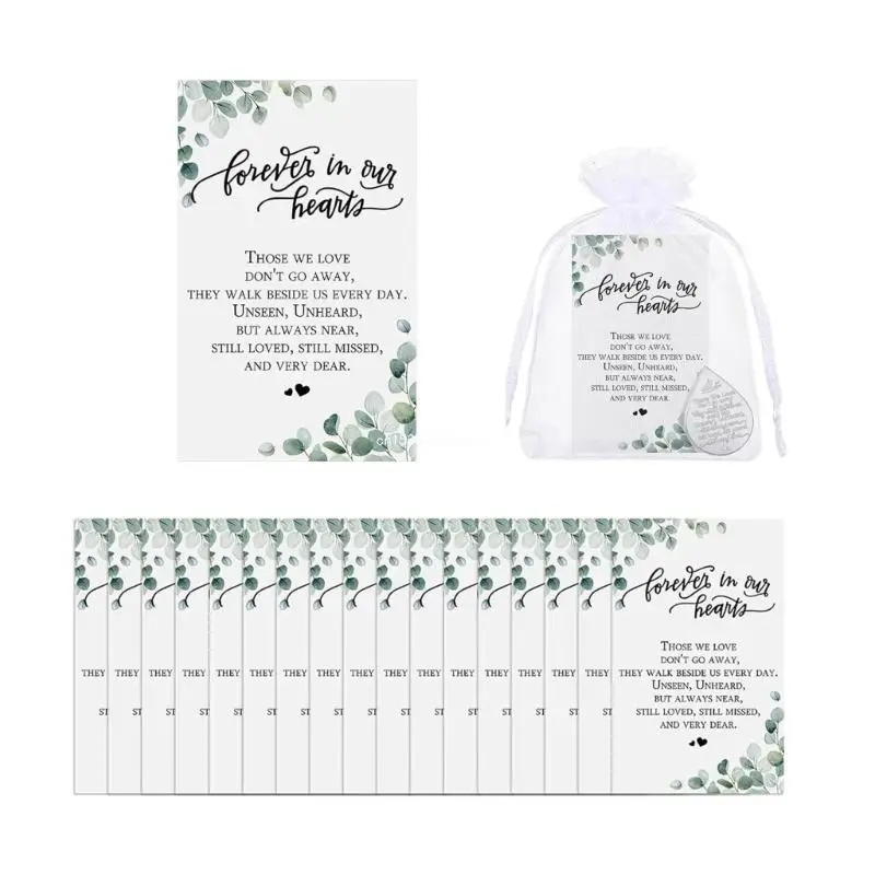 Plant Leaf Thinking of You Greetings Card Bereavement Prayer Cards for Funeral Dropship