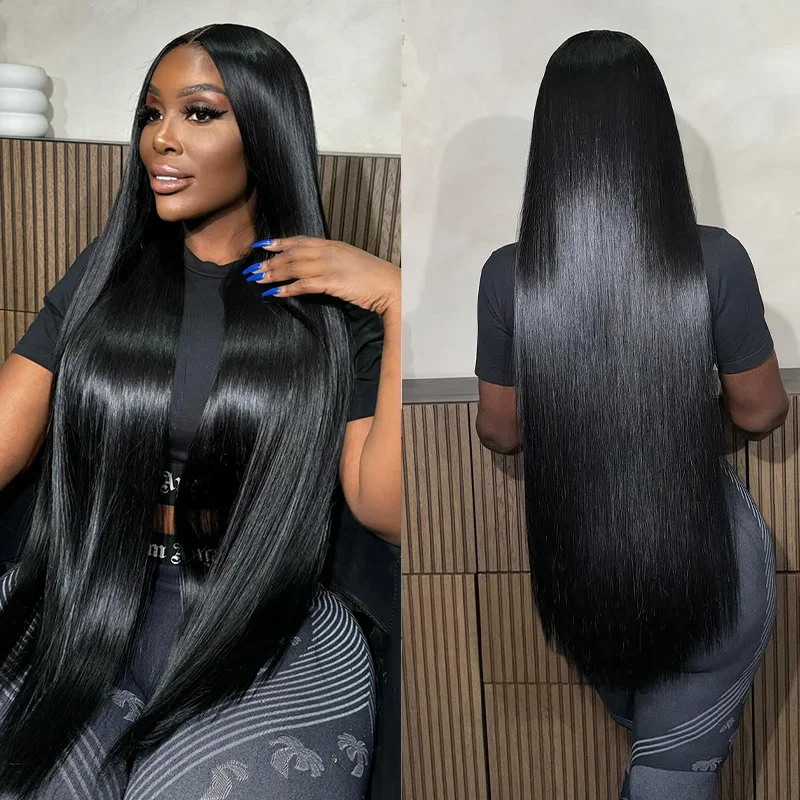 

Bone Straight 13x4 Lace Frontal Human Hair Wigs 200% High Density Double Drawn Straight 13x4 Lace Front Wigs Pre Plucked