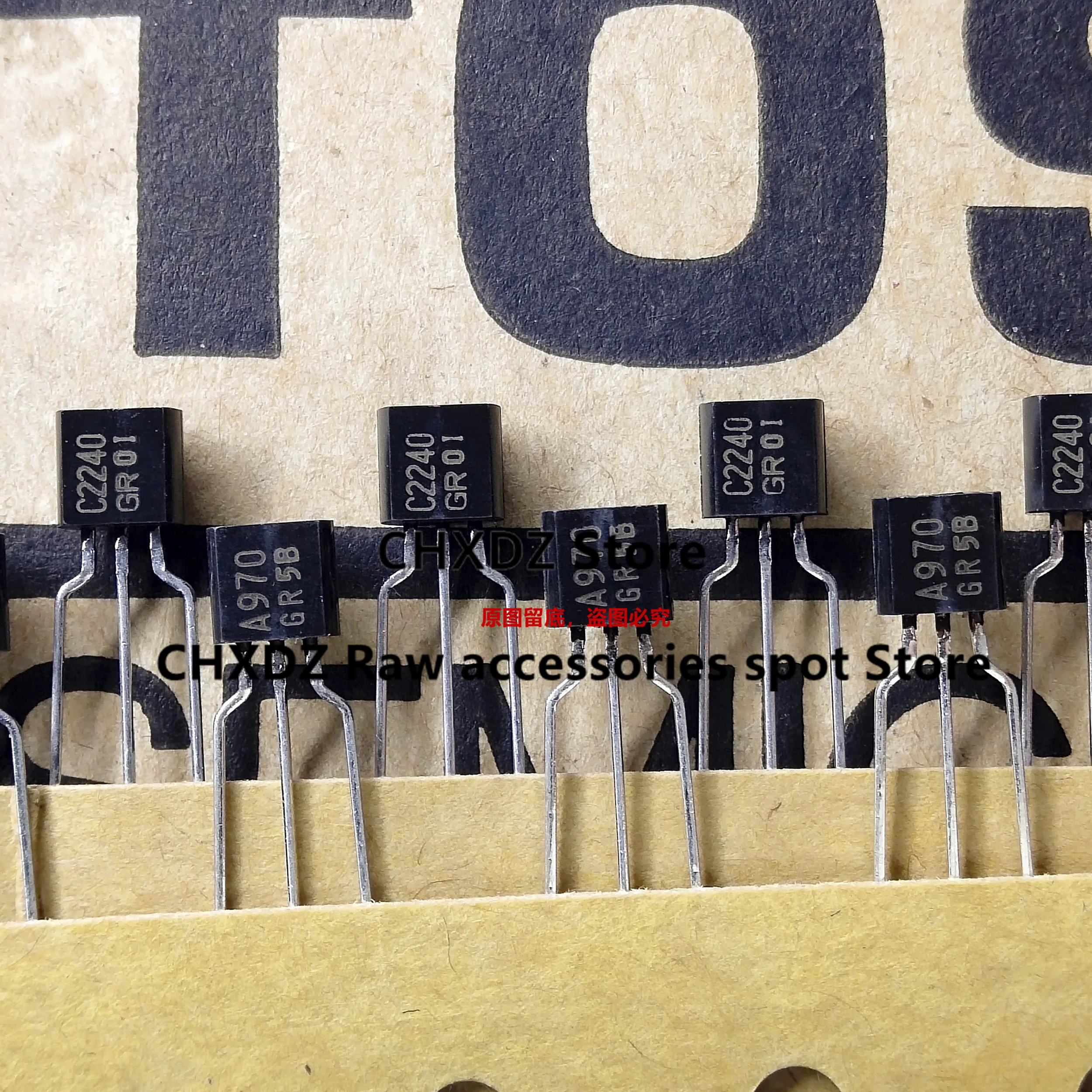 CHXDZ Sell from 1 pair 100% Japan Original TOS 2SA970 2SC2240 A970 C2240 GR TO-92 Non magnetic copper feet Own inventory