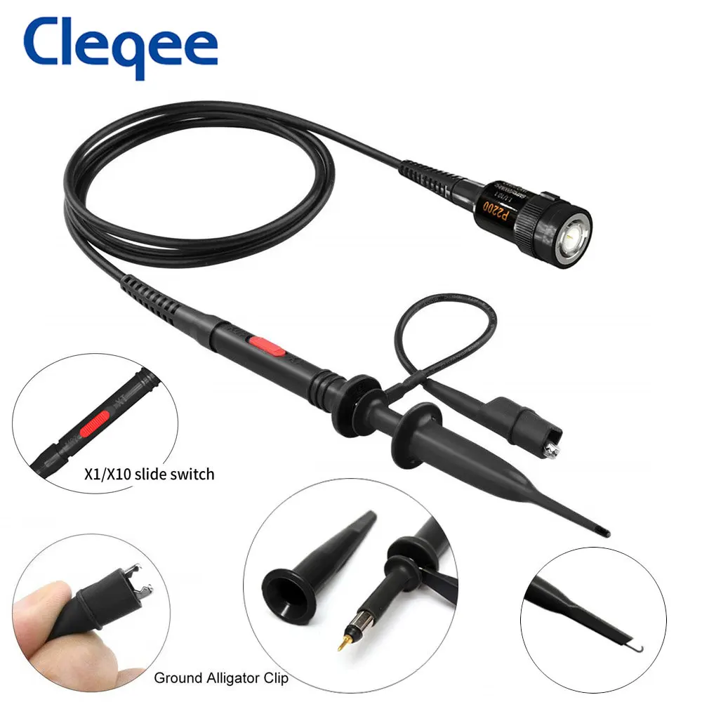 Cleqee P1260D Multimeter Test Leads kit + Oscilloscope Probes + BNC Test Leads Replaceable Multi-function Test Accessories