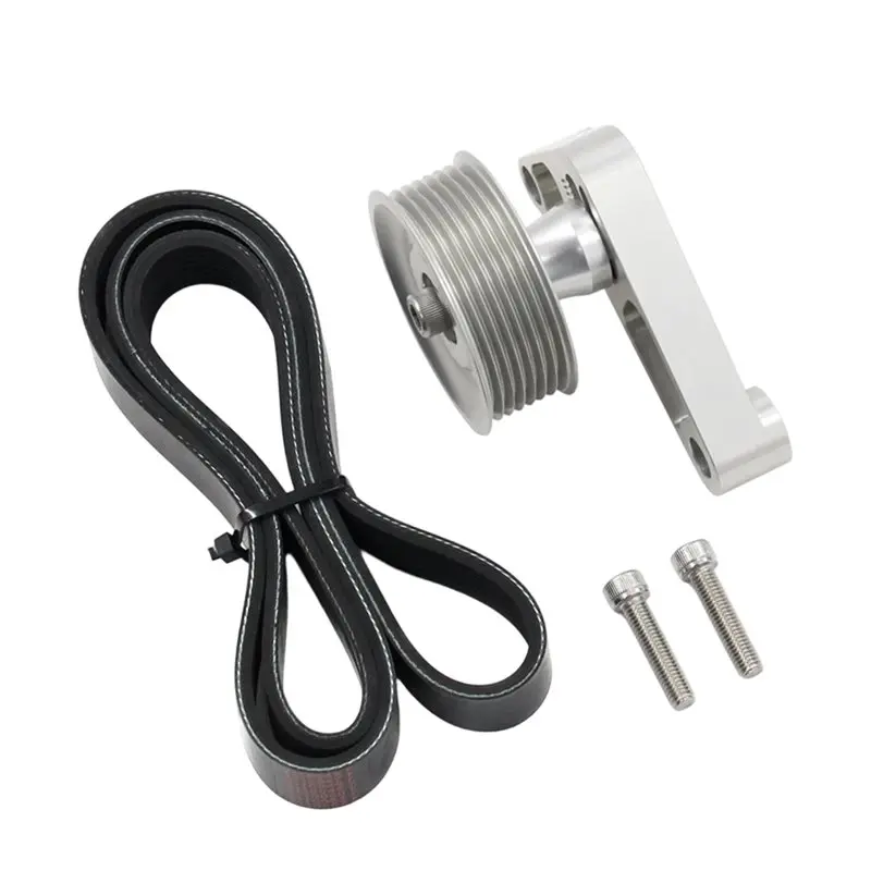 

Auto Tensioner Included Adjustable EP3 Pulley Kit For Honda 8Th 9Th Civic All K20 Engine A/C System
