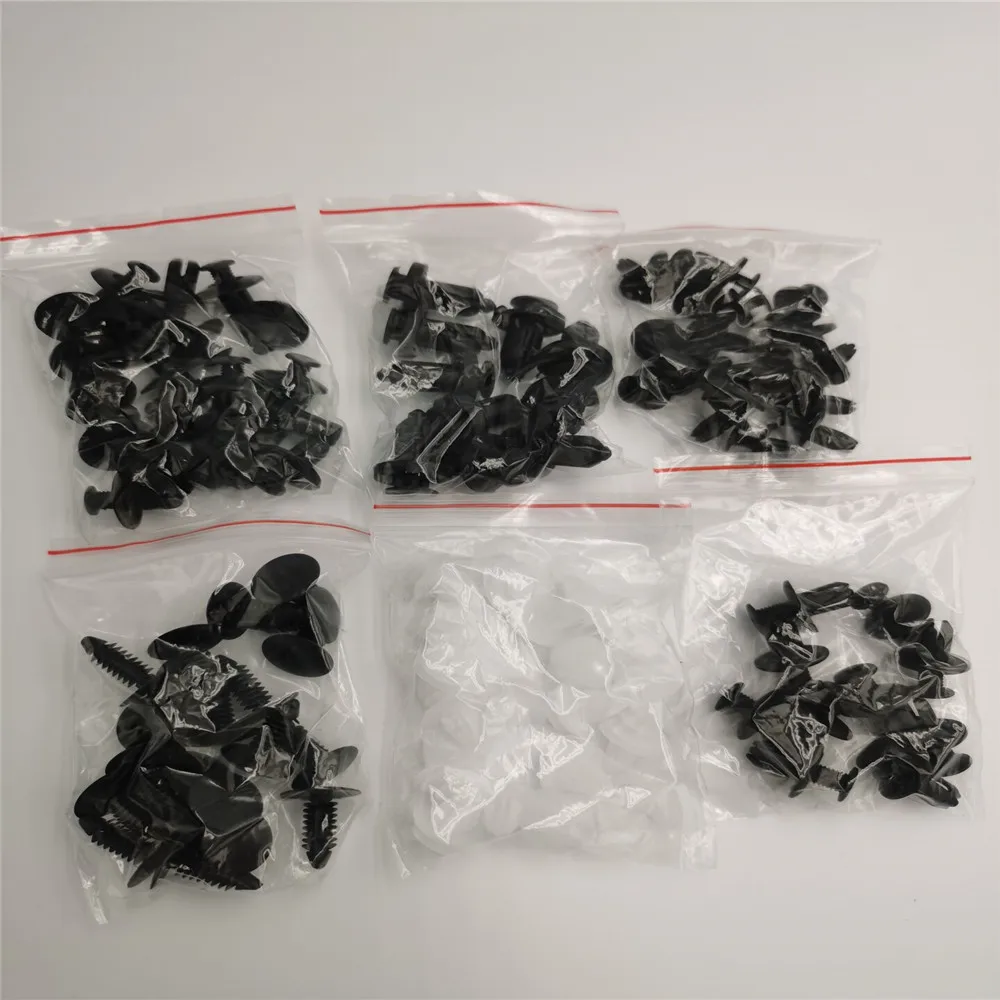 100pcs Auto Fastener Clip Mixed Retainer Fastener Kit for Ford Focus Fusion Escort Kuga Ecosport Fiesta Falcon Mondeo Taurus