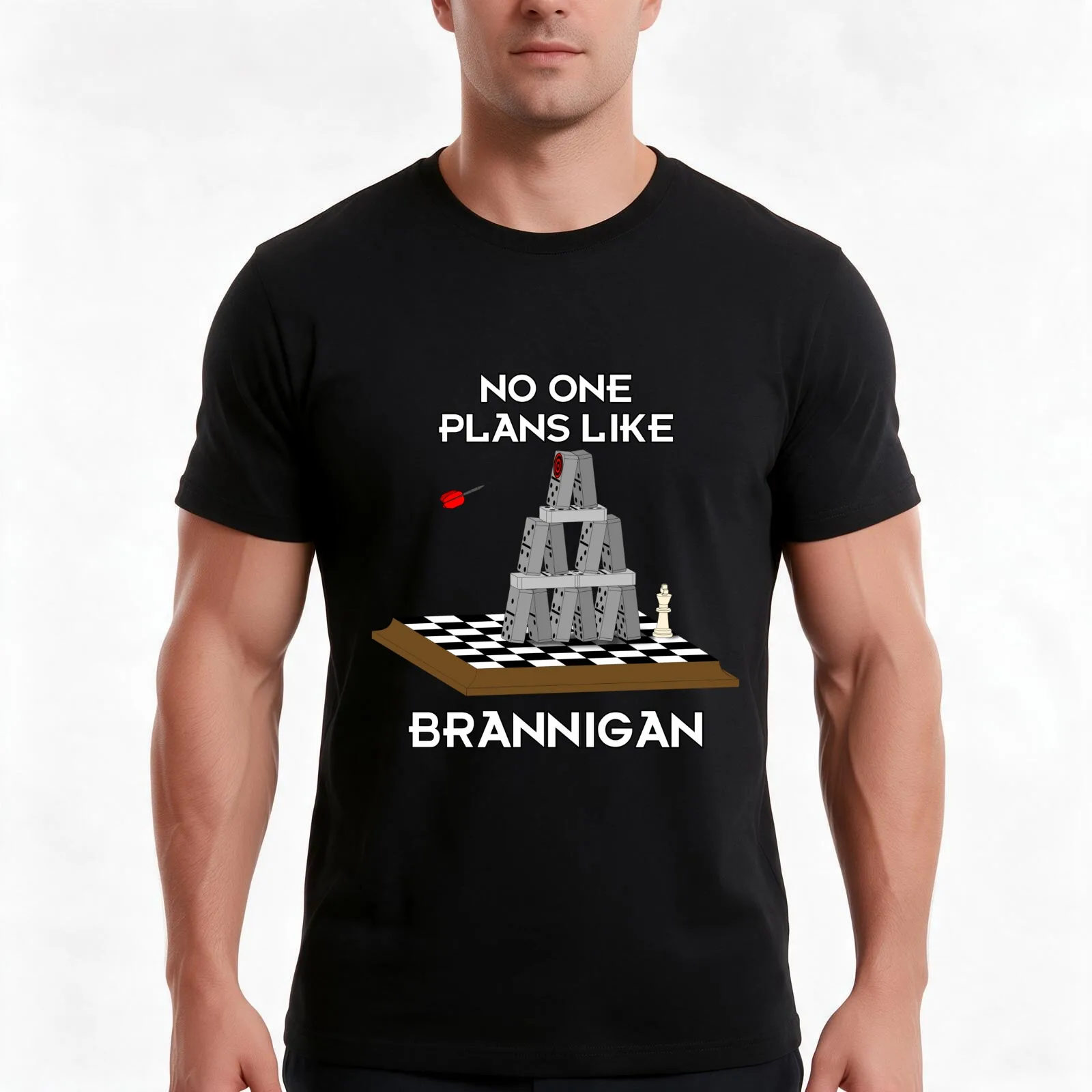 No One Plans Like Brannigan T-Shirt, Summer Casual Cotton Tee, Oversized Streetwear Tops, Vintage Graphic Print, 100% Cotton