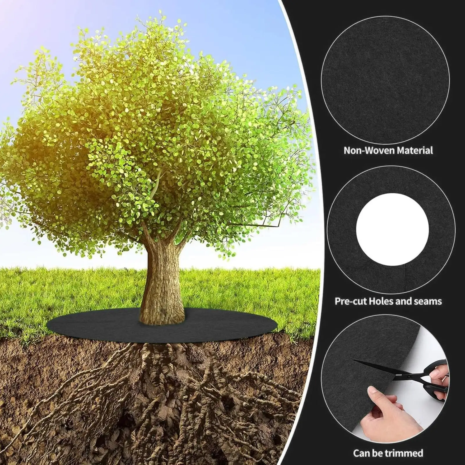 Agricultural Gardening Control Cloth Breathable Weed Barrier Mat for Patio Weeding Farm Tools