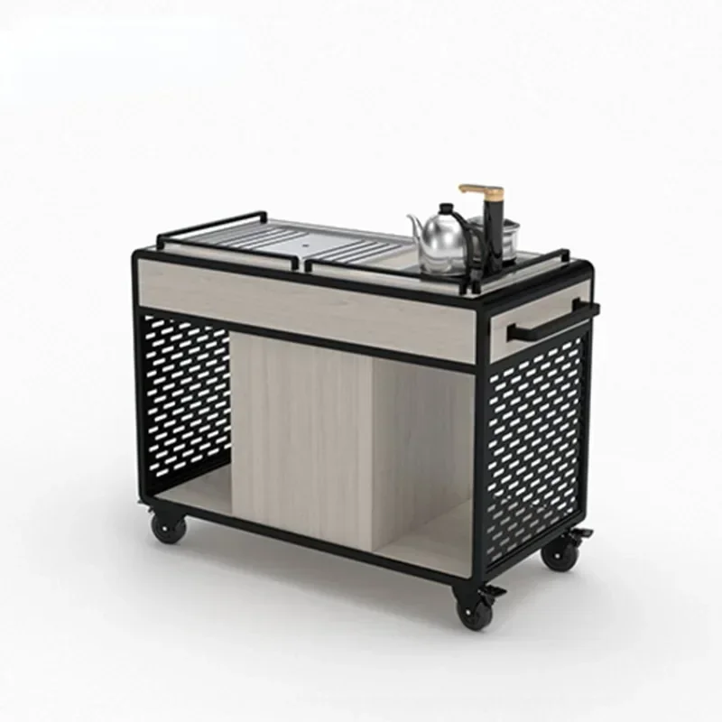 

Luxury Stainless Steel Tea Cart Hotel Catering Service Trolley For Sale