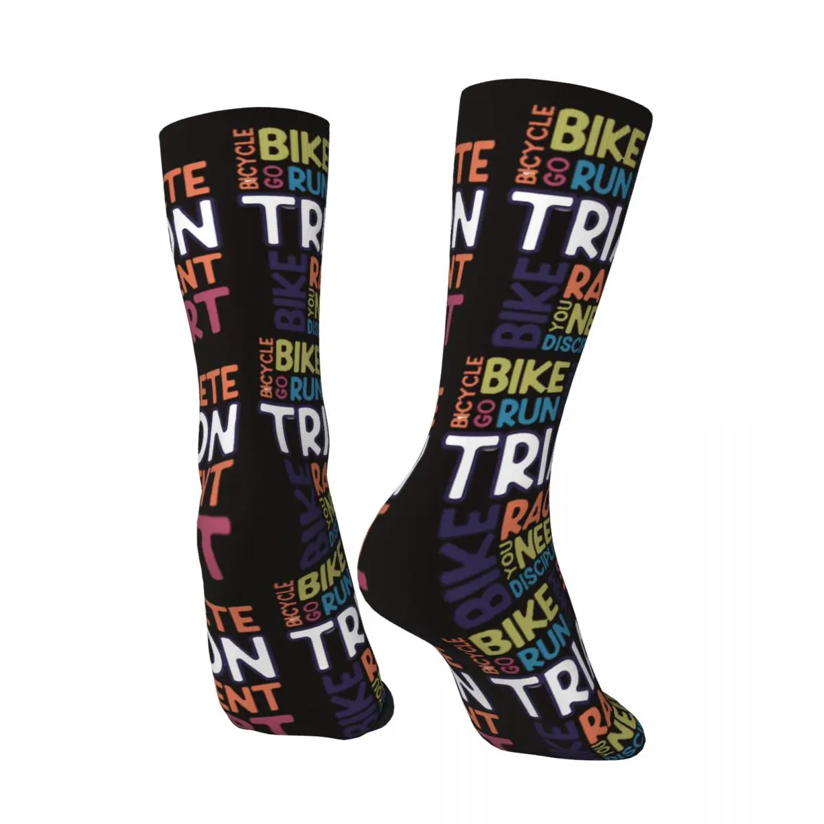 Unisex Triathlon Bucket Socks, Quente, Happy Street Style, Crazy Sock, Inverno