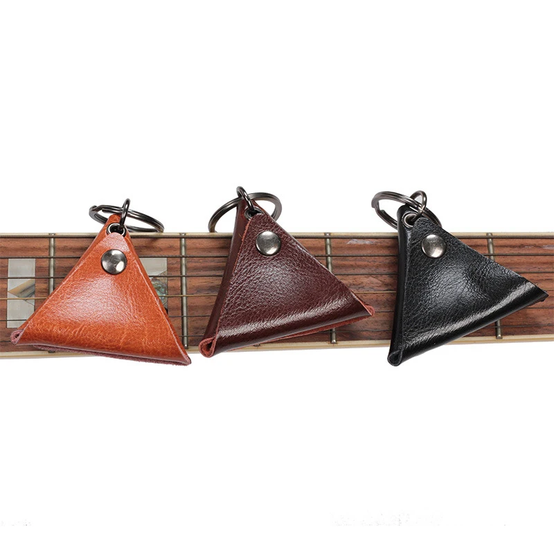 

Guitar Pick Bag Leather Pick Storage Bag Key Accessories Can Receive Ten Picks