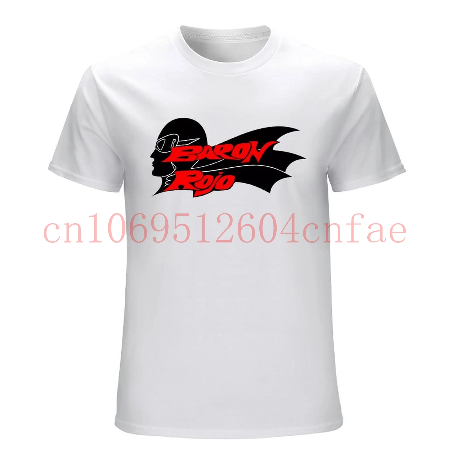 Red baron t-shirt roly logo white men\'s 100% cotton size S-4XL