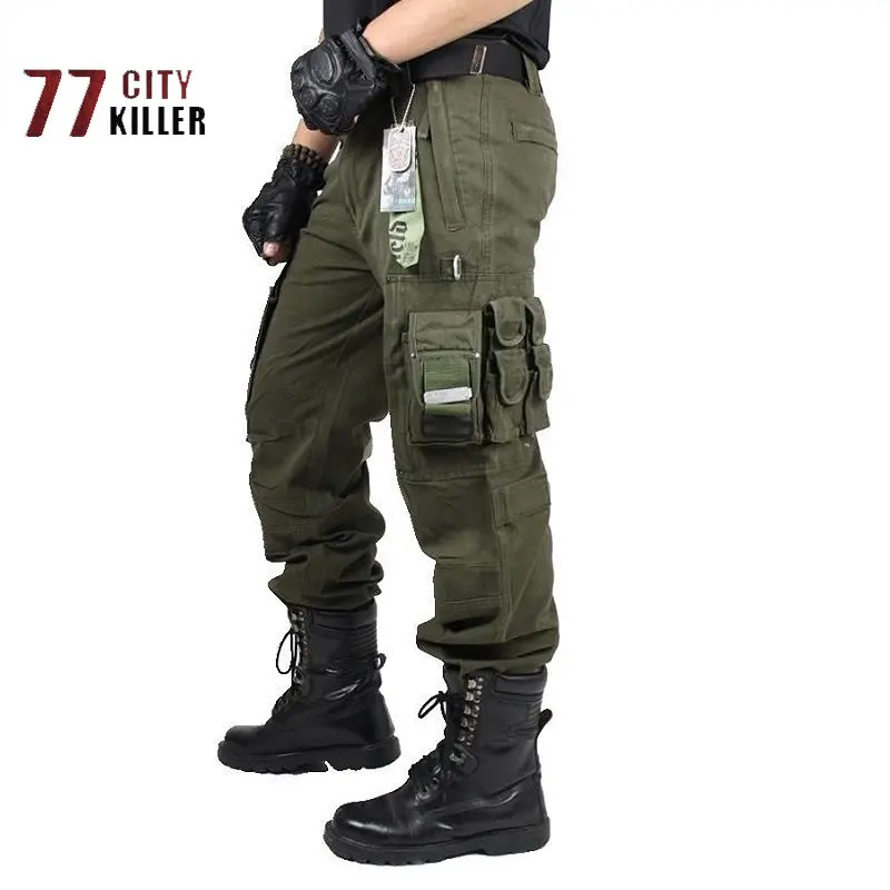 Outdoor Leisure Multi-pocket Men's Overalls Military Tactical Wear-resisting Trousers Men's Mountaineering and Hunting Pants