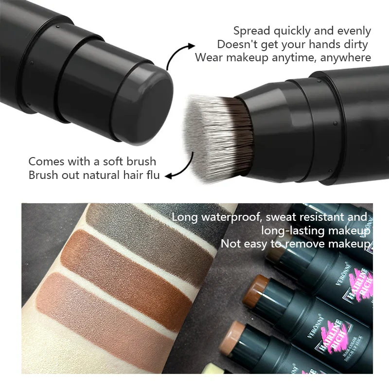 Hairline Shadow Stick,Waterproof  Hairline Filling Stick,Instant Hair Shadow Concealer Pen Cover Thinning Hair & Hair Loss