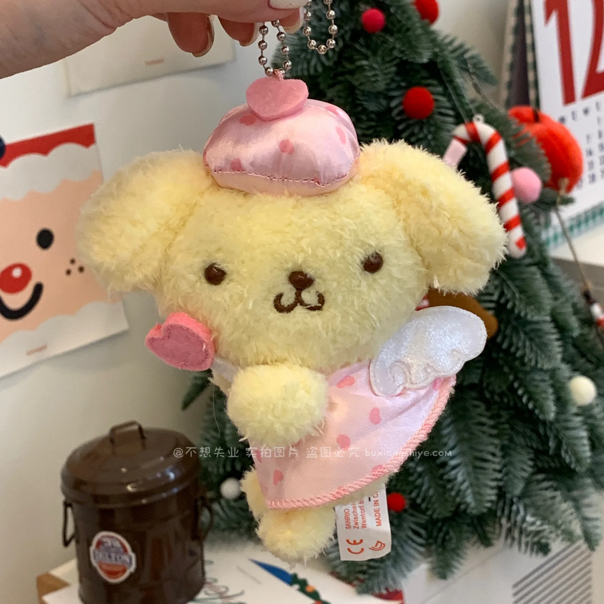 Kawaii Hello Kitty peluche ciondolo Sanrio Angel Kuromi My Melody Anime Cartoon portachiavi per ragazze carino portachiavi decorazione giocattoli