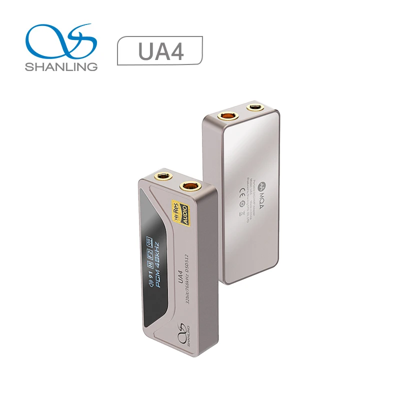 

SHANLING UA4 MQA Portable USB DAC AMP ES9069Q 2* RT6863 PCM768 DSD512 3.5/4.4mm Output Decoder Headphone Amplifier