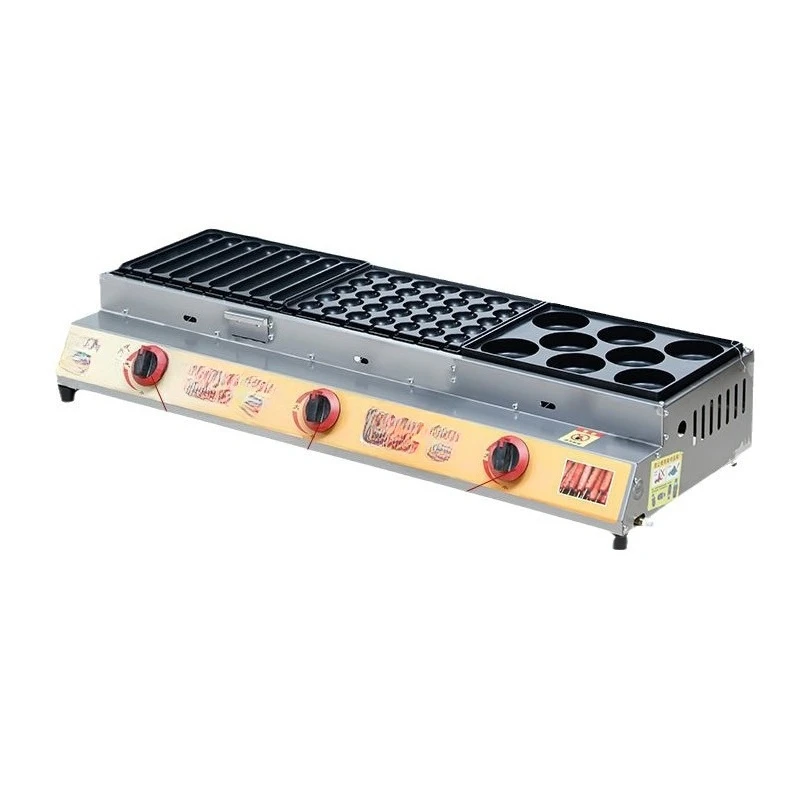 

Commercial stall grilled sausage grilled gluten grilled quail eggs octopus balls egg burger multi-functional combination