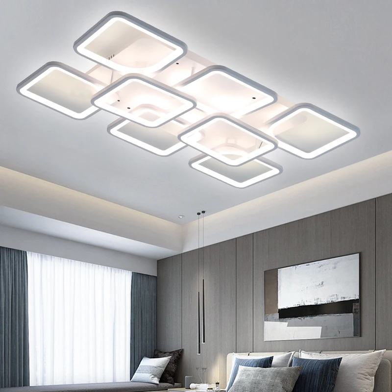 

Modern LED Chandelier for Living Room Decoration Ceiling Bedroom Kitchern Lights Adjustable Brightness Light Fixtures