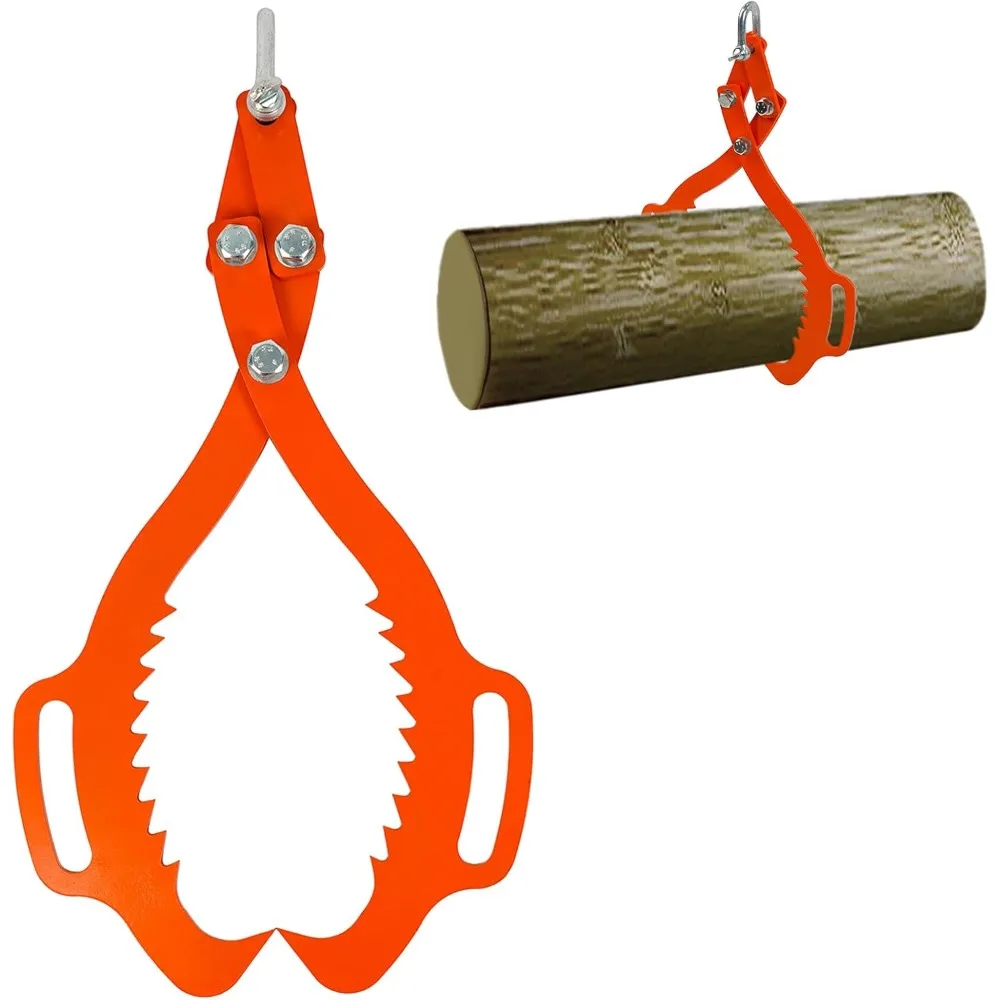 

25 Inch Heavy Duty Claw Log Grapple for Logging Tongs, Timber Claw Skidding Tongs, Lumber Grabber