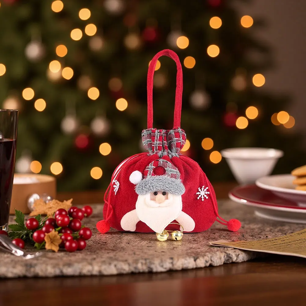 Per borse regalo di Natale Custodia per imballaggio regalo portatile a tema natalizio per feste