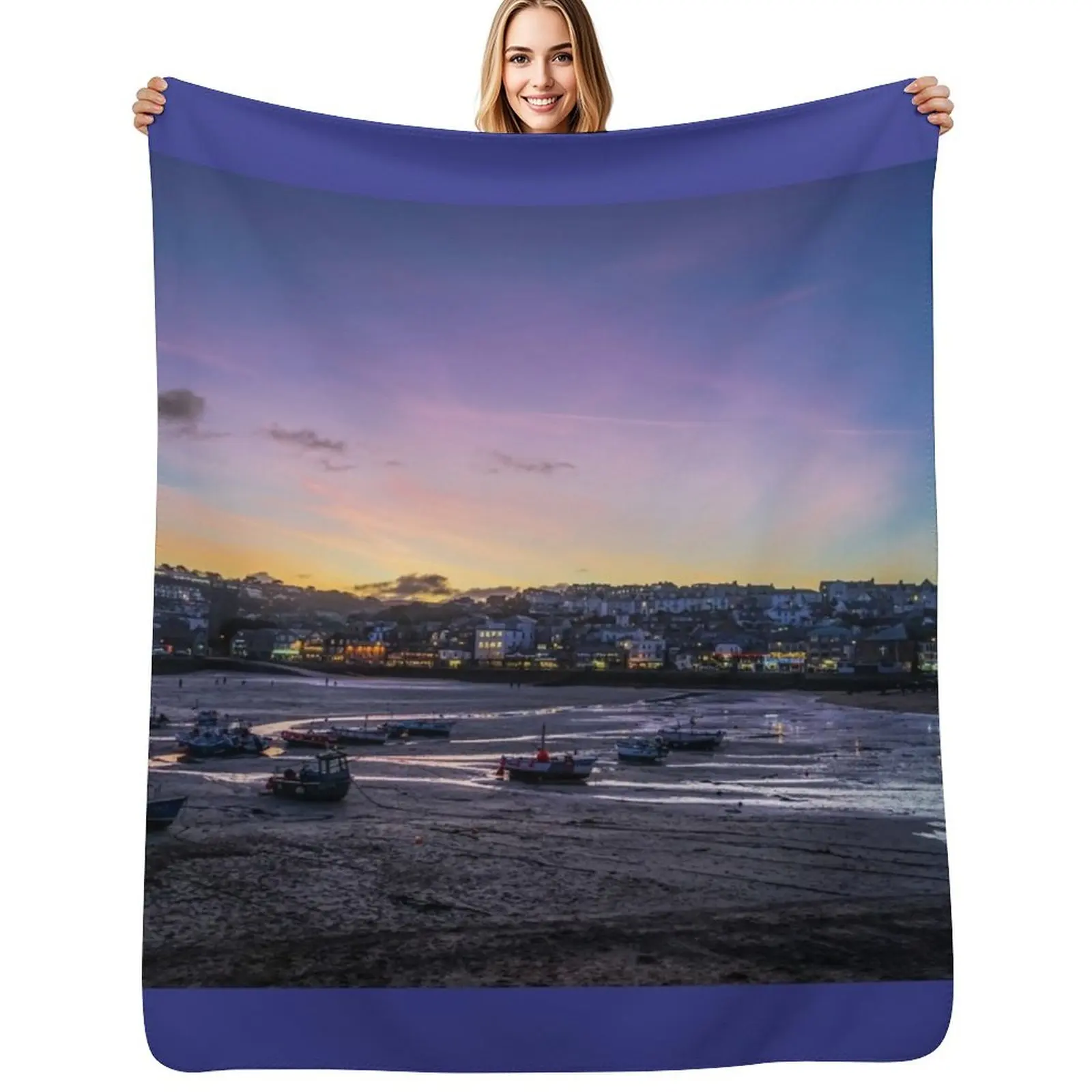 

St Ives Throw Blanket Loose Tourist Blankets For Baby Plaid on the sofa Blankets