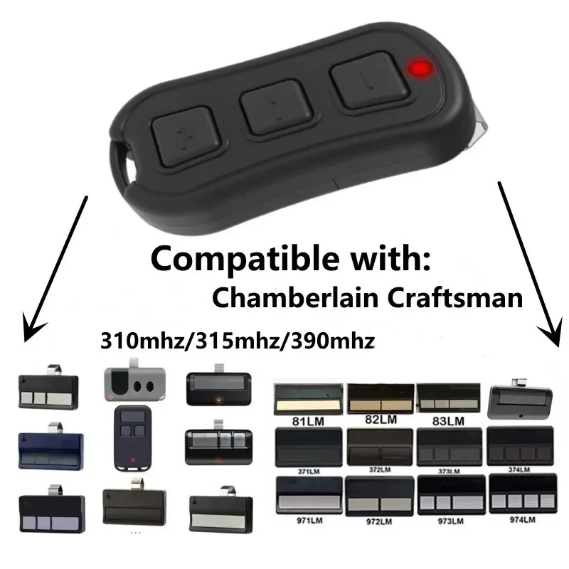 For LiftMaster 893MAX 373LM 371LM 372LM 973LM 971LM 972LM 81LM 82LM 83LM 84LM Garage Door Remote Control 310MHz 315MHz 390MHz