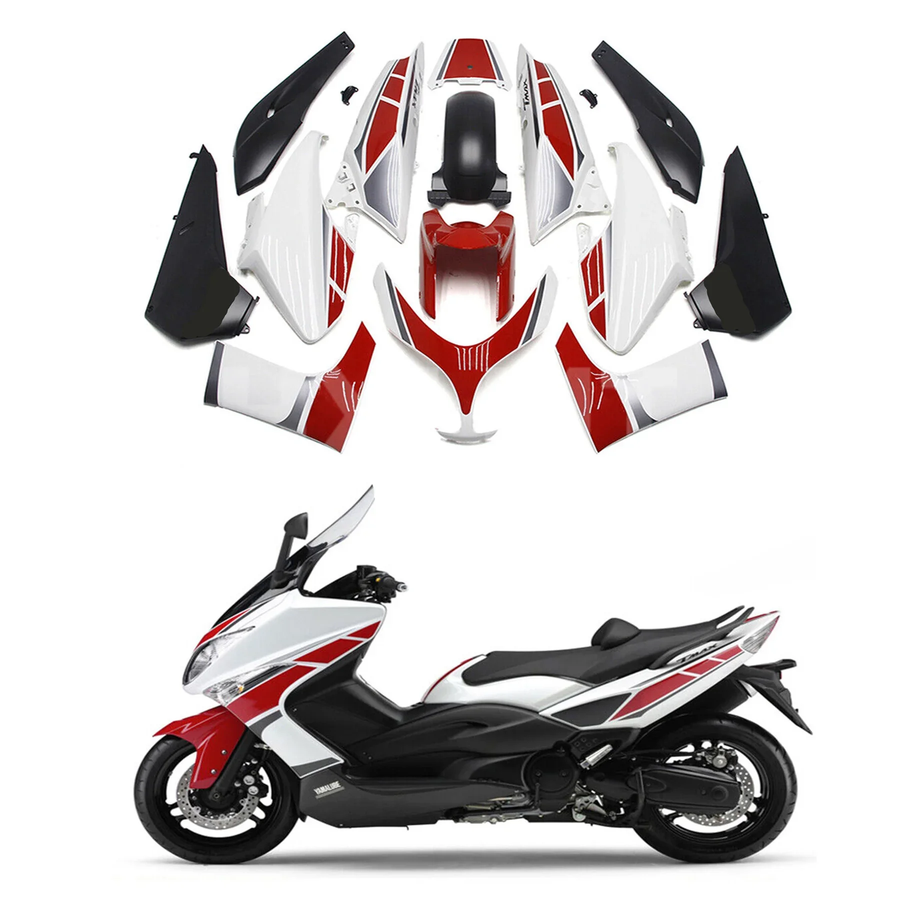 

Fit For YAMAHA 2008 - 2011 TMAX 500 TMAX500 Motorcycle Accessories Fairing Set Bodywork Panel Kit T-MAX 500 T-MAX500 2009 2010