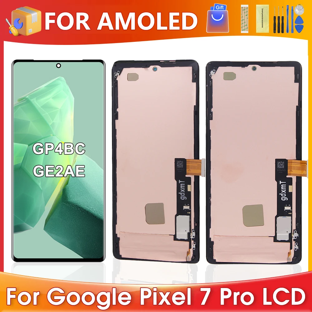 6.7\'\'For Google Pixel 7 Pro For AMOLED Google Pixel 7 Pro GP4BC GE2AE LCD Display Touch Screen Digitizer Assembly Replacement