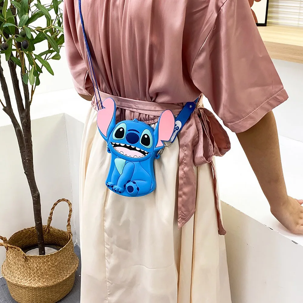 Kawaii Stitch Storage Bags Anime Toys Purses Wallet Cute Coin Pouch Portable Waterproof Satchel Backpack Birthday Gifts For Kids