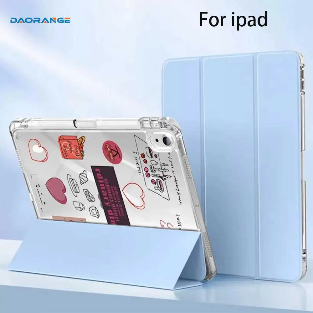 

For 2025 iPad Air 11 Case iPad 10th Generation 11th A16 9th Cover Gen iPad Pro11 4 5 10.9in 12.9 M2 M3 M4 Pencil Holder Case