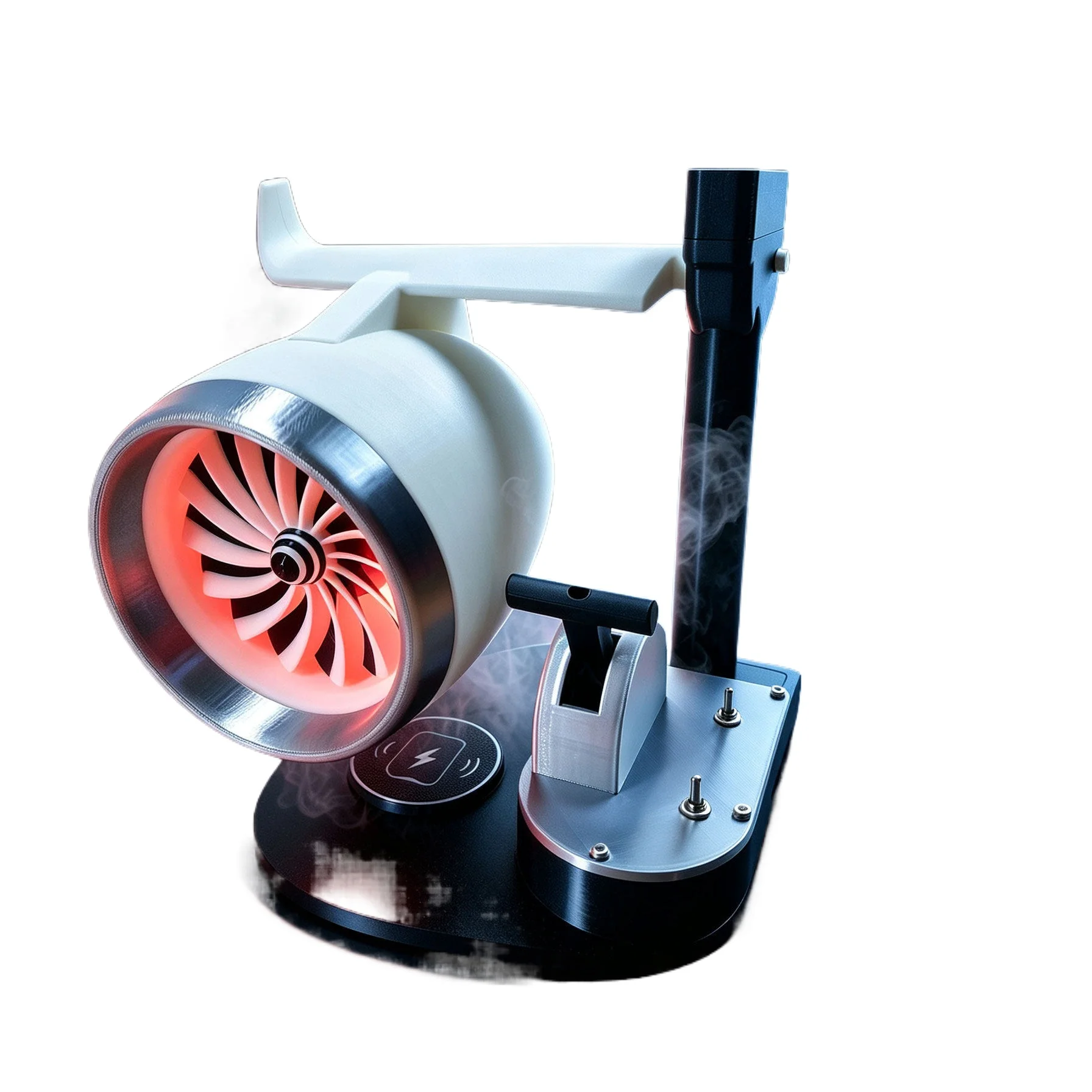 Aircraft Engine Turbofan Engine Fan Model Light Humidification Spray Red Tail Flame Ornament USB Tide Play Light