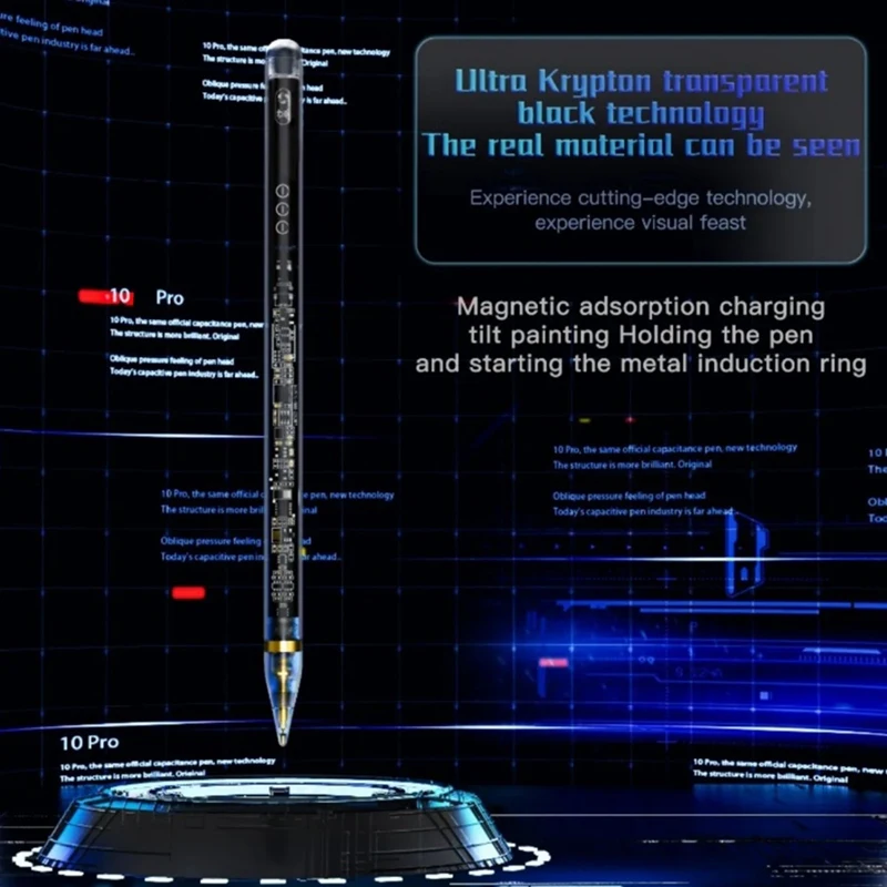 Handwriting Transparent Capacitive Pen For Ipad Air 4 5 Pro 11 12.9 Mini 6 With Wireless Charging Anti-Palm Stylus Durable