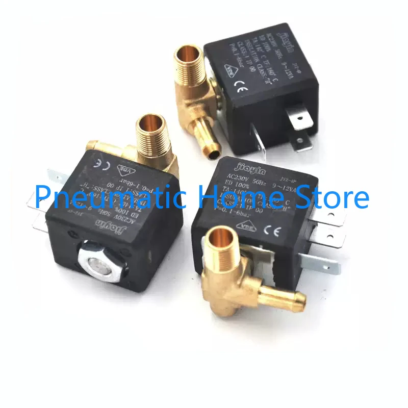 

JIAYIN JYZ-4P Normally Closed 3mm N/C 2/2 Way AC 230V 1/8" Brass Steam Air Generator Water Solenoid Valve Coffee Makers