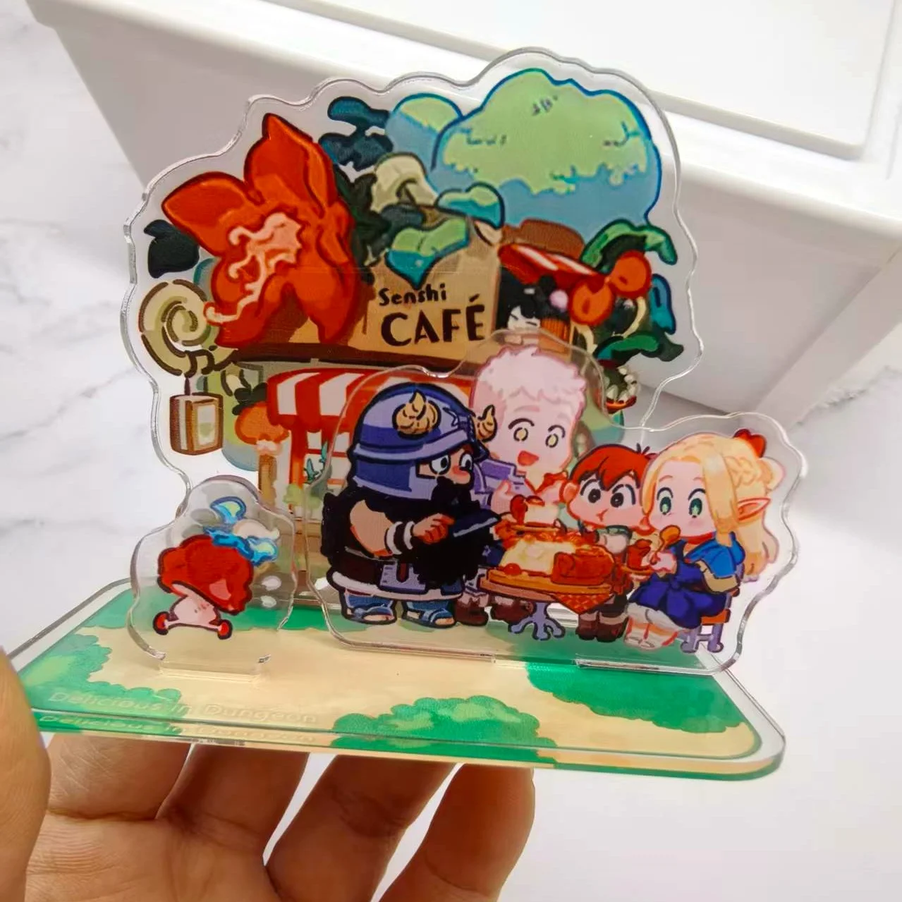 Delicious in Dungeon Acrylic Stand Dungeon Meshi Marcille Laios Chilchuck Q Version Model Plate Desk Decor Fans Collection Gift