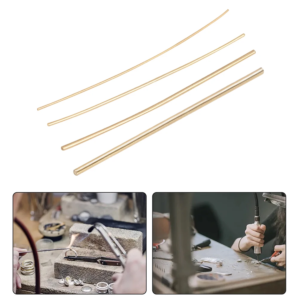 4pcs Silver Copper Alloy Soldering Rods 0.5-1.2mm Gold Brazing Wire 50cm Low Melting Point For Jewelry Making Repair Welding Too