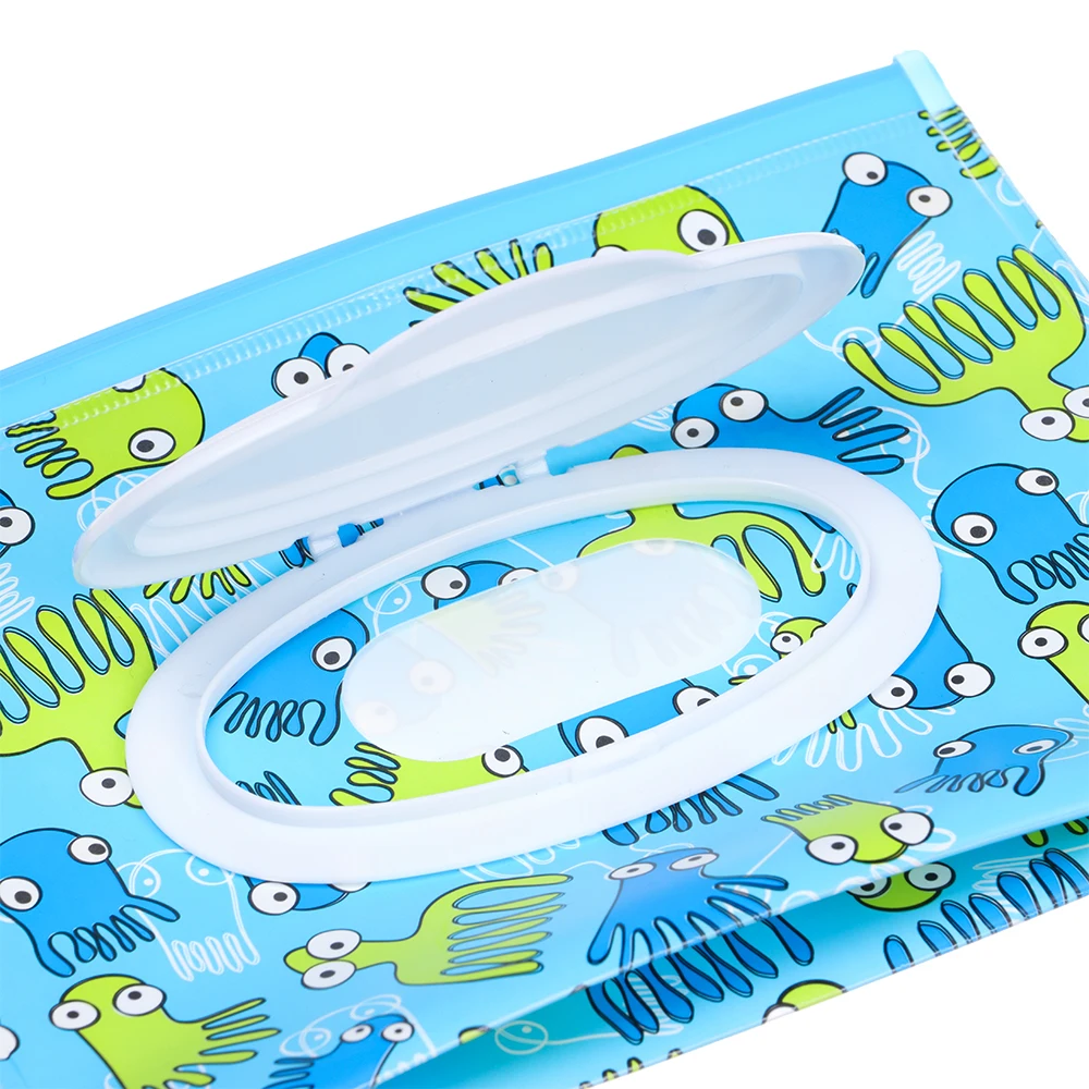 1PC Eco-friendly with Snap Strap EVA Baby Wet Wipes Box Wipes Container Cleaning Wipes Case Wet Wipes Bag