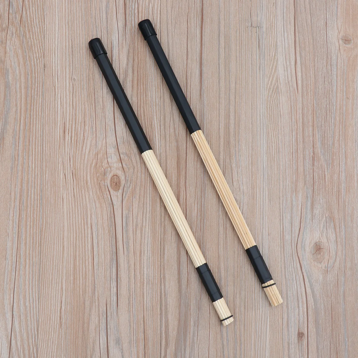 

Bamboo Drum Brushes Sticks 40cm Black for Jazz Folk Music Performance Lighter Lower Volume Playing Bamboo Drum